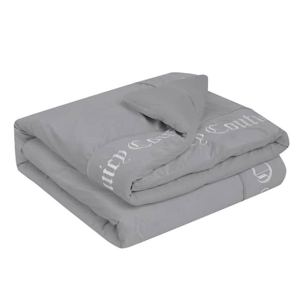 Juicy Couture Gothic Gray 3 Piece Comforter Set - Grey - King
