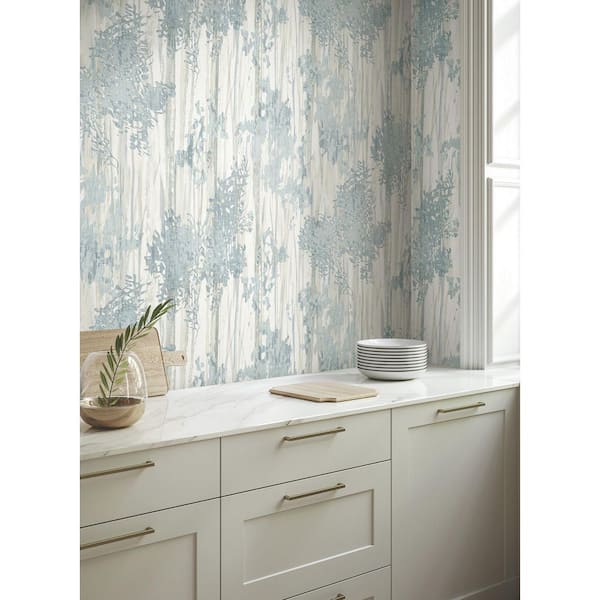 Blue Aspen Grove Blue Non-Pasted Non-Woven Matte Wallpaper
