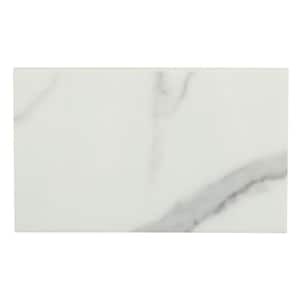 Calacatta Nowy Single Beveled 6 in. x 73 in. Polished Marble Floor and Wall Tile (3.04 sq. ft./)