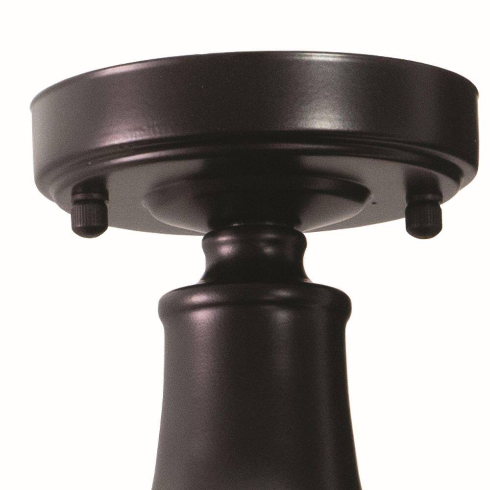 Medium Dark Bronze and Light Gold Steel Flush Mount Barn Light