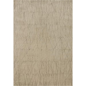 Bowery Beige/Pepper 2 ft. 3 in. x 4 ft. Contemporary Geometric Area Rug