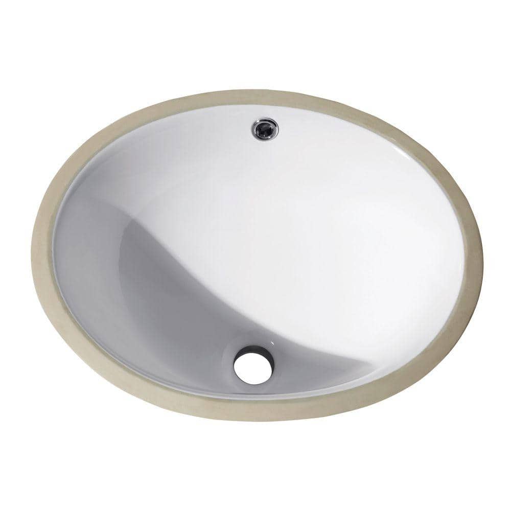 Avanity Ceramic Oval Undermount Bathroom Sink