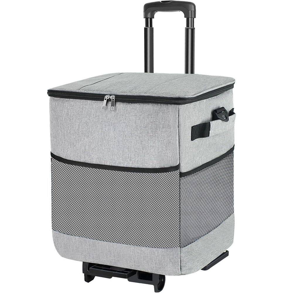 40 qt. Collapsible Soft-Side Rolling Cooler Insulated Bag with Wheels and Handle for Camping Beach and Picnics price history on PriceWatchPro