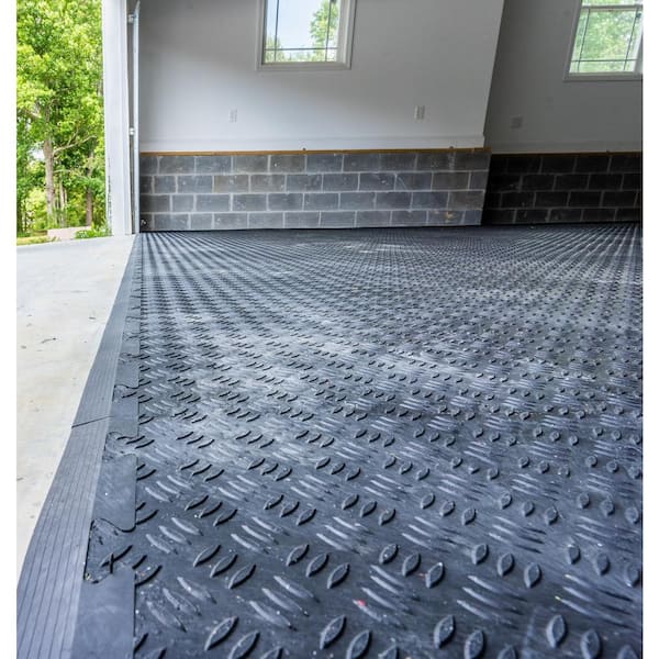 Plastic Garage Floor Mat for Car Wash Room, Interlocking Tiles