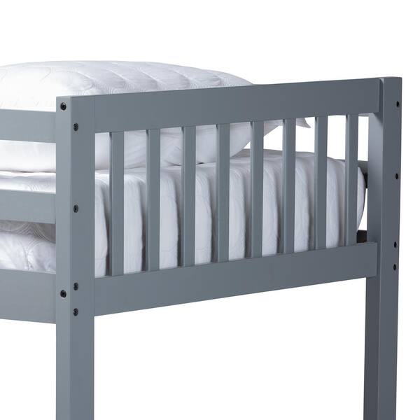 Baxton Studio Jude Gray Twin Bunk Bed 157 9631 HD The Home Depot