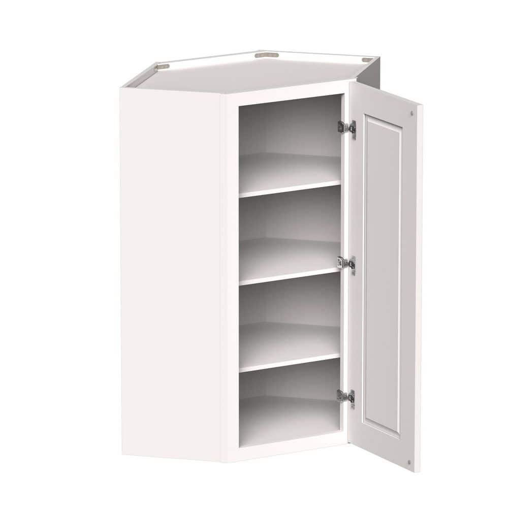 24in. W x 12in. D x 42in. H in White HDF Ready to Assemble Standard Corner Wall Kitchen Cabinet w/ Single Door,3 Shelves price history on PriceWatchPro