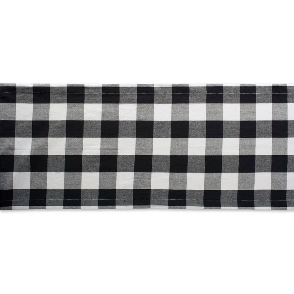 Black and White Cotton Buffalo Check Table Runner
