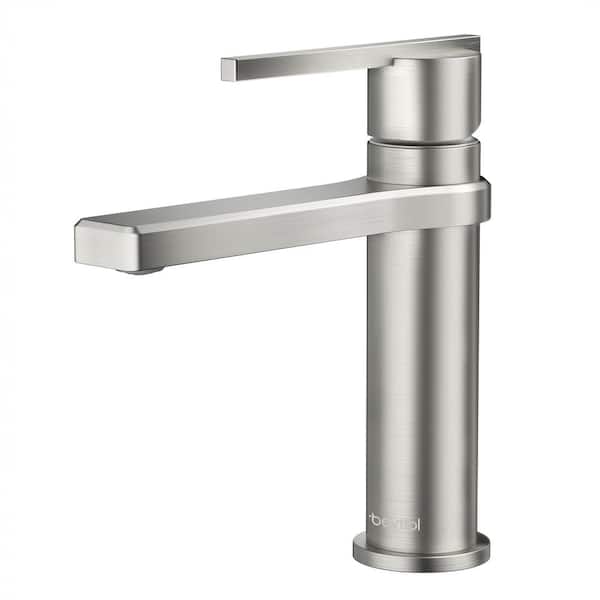 Staykiwi Single Handle Single Hole Bathroom Faucet and Spot Resistant in Brushed Nickel