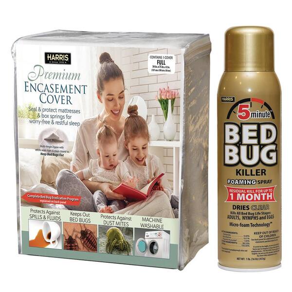 Harris Full Bed Bug Mattress Cover and Bed Bug Spray Value Pack