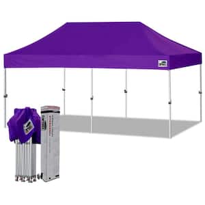 Commercial 10 ft. x 20 ft. Purple Pop Up Canopy Tent with Roller Bag
