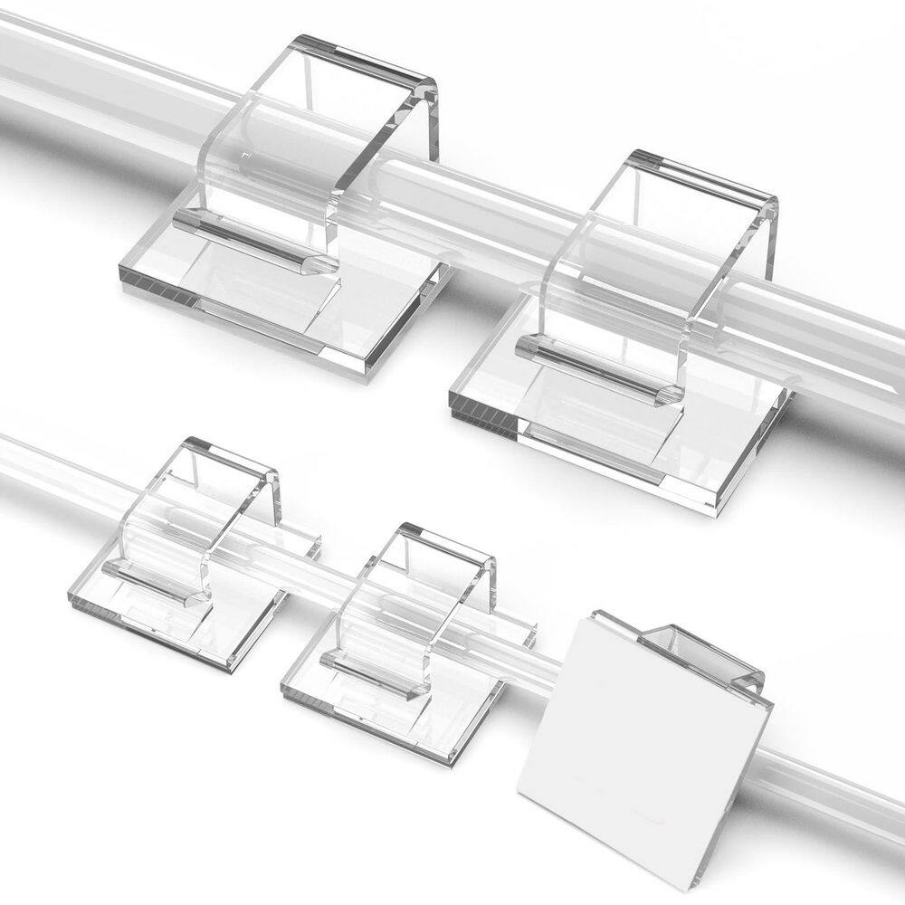 100 Pcs Cable Clips Self Adhesive,Cable Organiser For USB Charging Cable, Power Cords, Office Home Cable Holder For Cable Tidy Management, Christmas Light Hooks Fairy Light Decorations(black