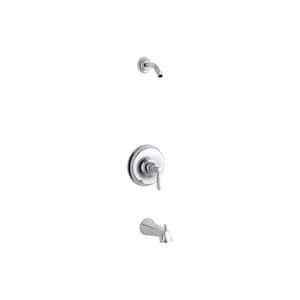 1-Handle Rite-Temp Bath and Shower Valve Trim Kit in Polished Chrome Less Showerhead (Valve Not Included)