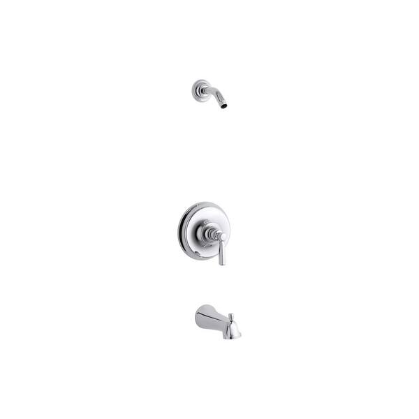 KOHLER 1-Handle Rite-Temp Bath and Shower Valve Trim Kit in Polished Chrome Less Showerhead (Valve Not Included)