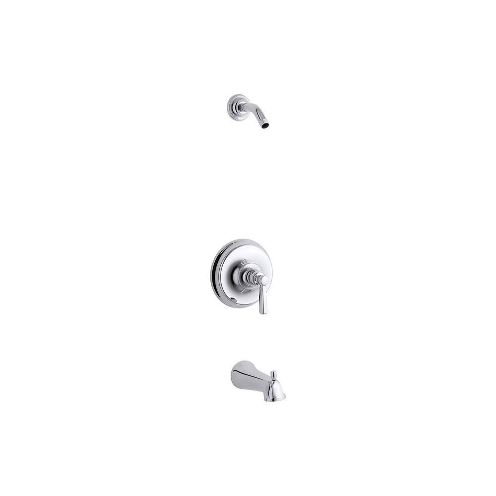 KOHLER 1Handle RiteTemp Bath and Shower Valve Trim Kit in Polished