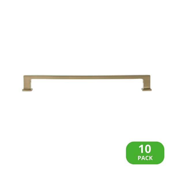 10-Pack Chelsey 8 in. (203 mm) Center-to-Center Classic Satin Brass Bar Drawer Pull