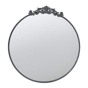 Anky 36 in. W x 38.5 in. H MDF Framed Black Wall Mounted Decorative Mirror