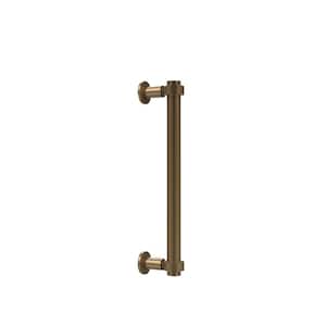 Contemporary 12 in. Back to Back Shower Door Pull in Brushed Bronze