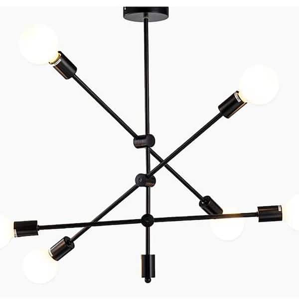 Edvivi 6-Light Bronze Cluster Chandelier for Kitchen Bedroom with No Bulbs Included