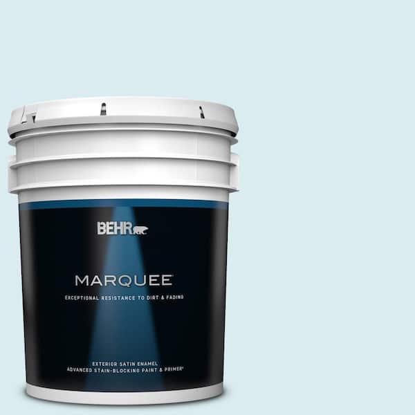 BEHR MARQUEE 5 gal. #540A-1 Frost Wind Satin Enamel Exterior Paint & Primer