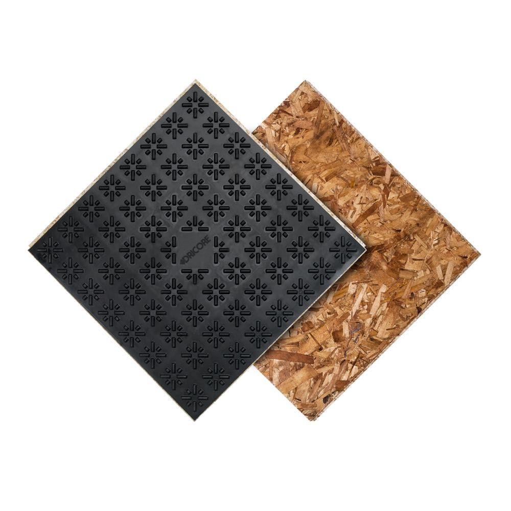 Dricore Subfloor Membrane Panel 3 4 In X 2 Ft X 2 Ft Oriented Strand Board Fg10006 The Home Depot