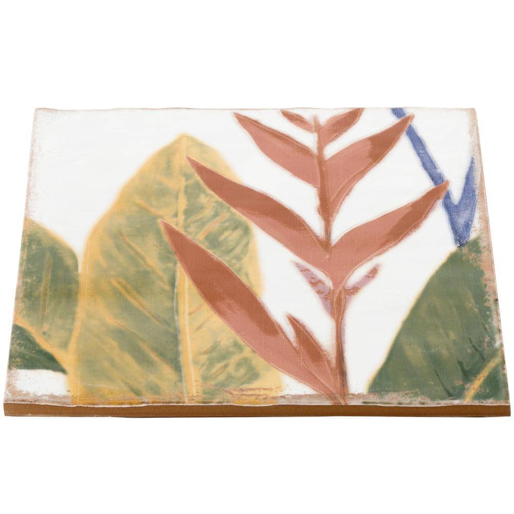 Sonata Decor 8" x 8" Multicolor Ceramic Wall Tile
