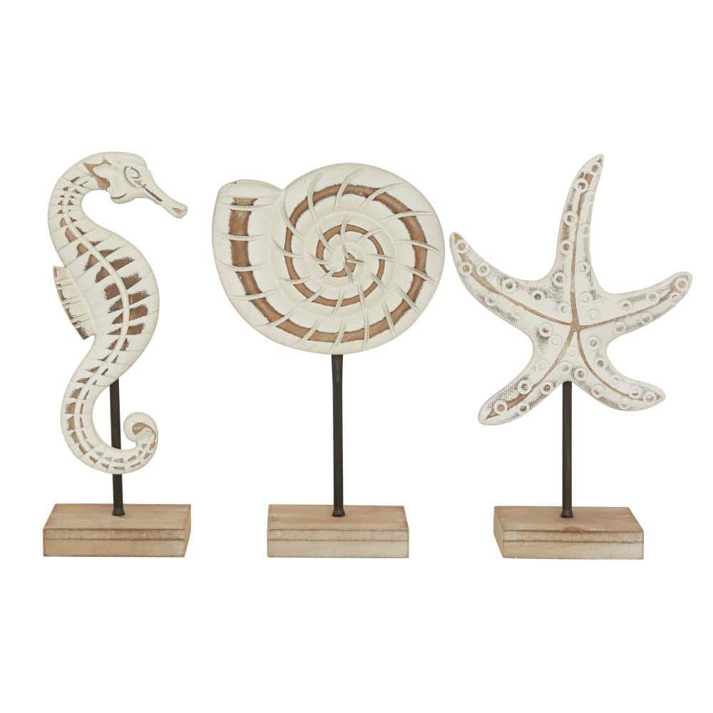 White Plastic Sea Life Sculpture (Set of 3) price history on PriceWatchPro