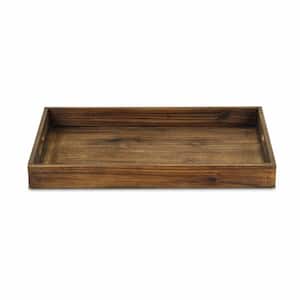 Amelia 18.75 in. W x 2 in. H x 11.75 in. D Rectangle Brown Fir Dinnerware and Serving Storage