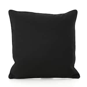 Coronado Black Square Outdoor Throw Pillow