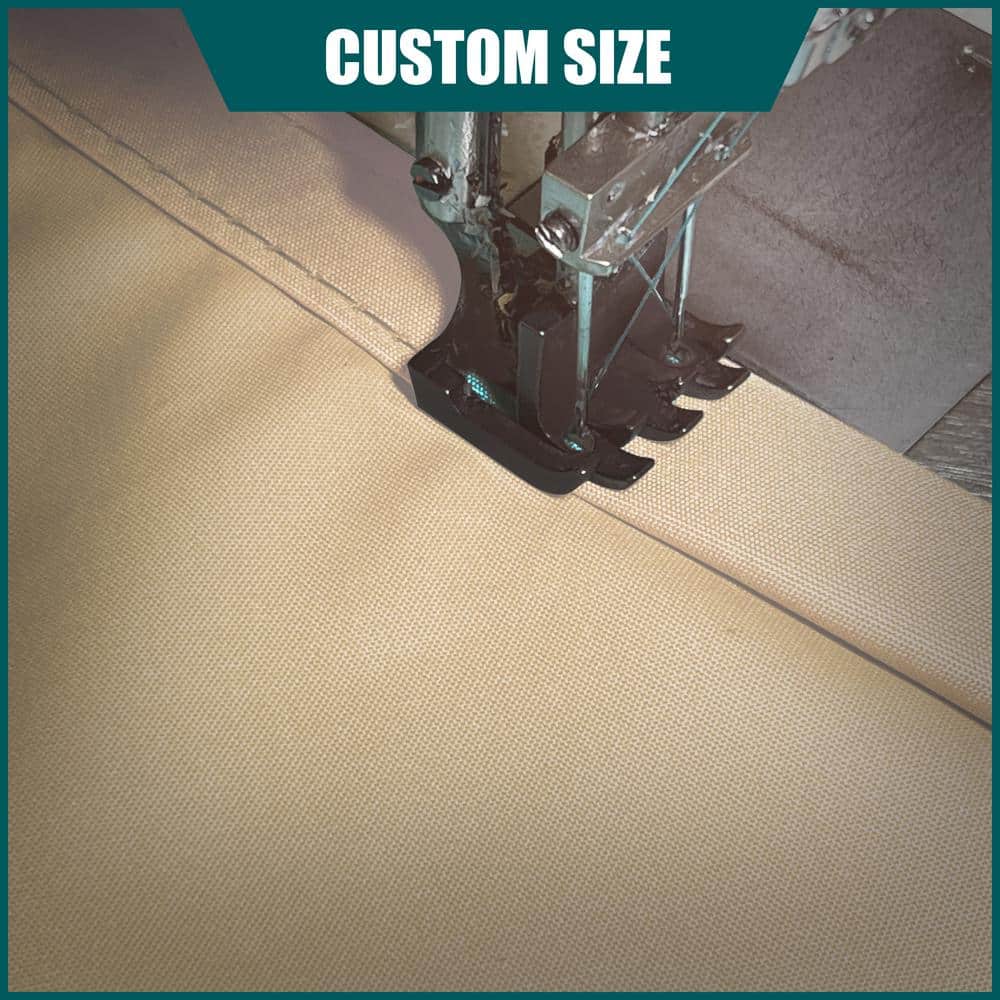 Beige 9.5' x 9.5' Waterproof Square Patio Shade Sail