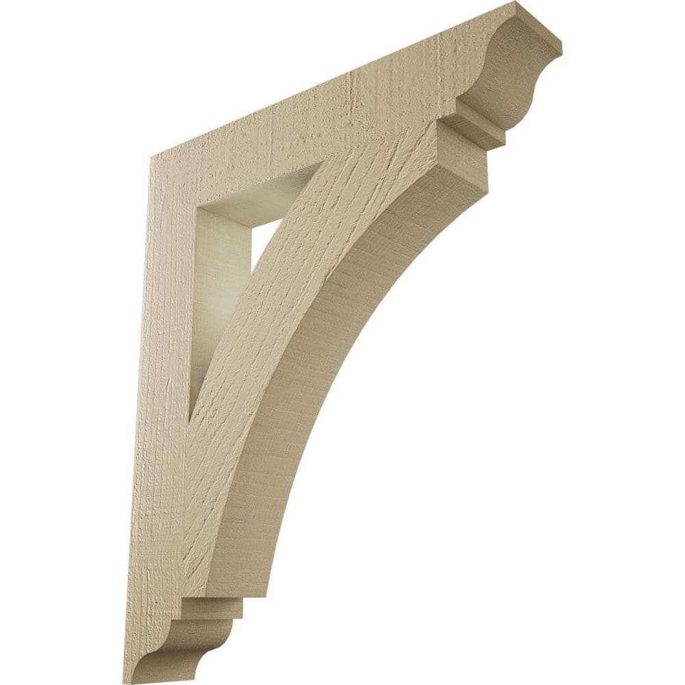3.5 in. x 24 in. x 20 in. Thorton Traditional Rough Cedar Woodgrain Timberthane Polyurethane Bracket, Primed Tan price history on PriceWatchPro