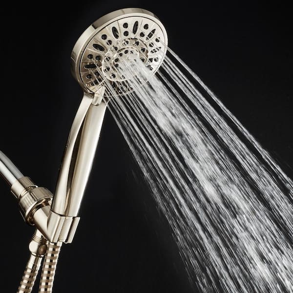 6-Spray 4 in. Single Wall Mount Body spray Handheld Shower Head in Brushed Nickel