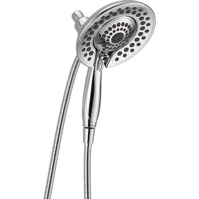 In2ition 5-Spray Patterns 1.75 GPM 6.81 in. Wall Mount Dual Shower Heads in Chrome
