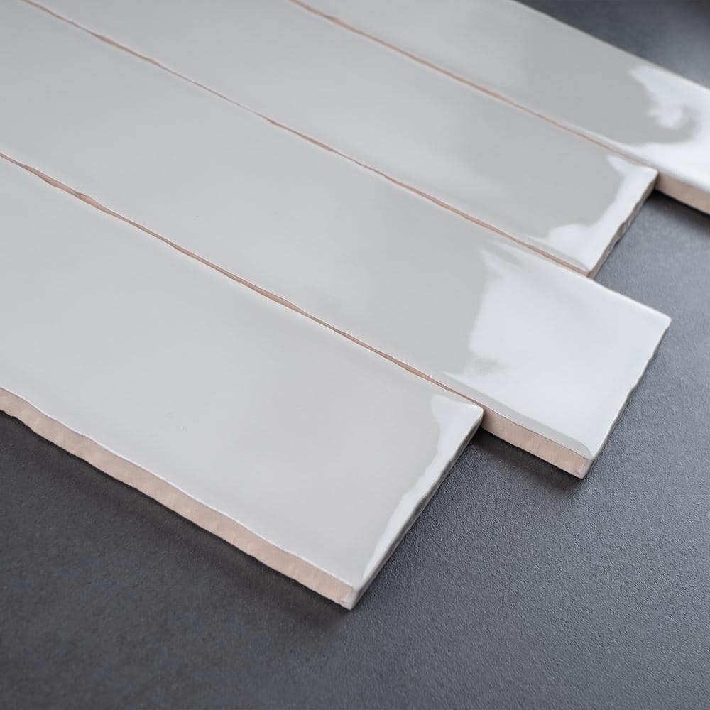 Light Gray Polished Ceramic Subway Wall Tile 3x12