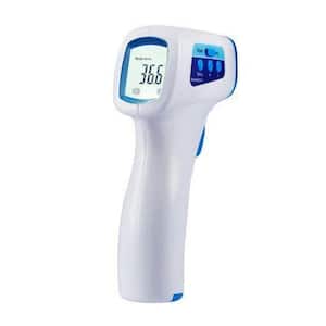 Non-Contact Infrared Forehead Digital Thermometer Accurate Result, Object and Body Mode, One-button Operation, White