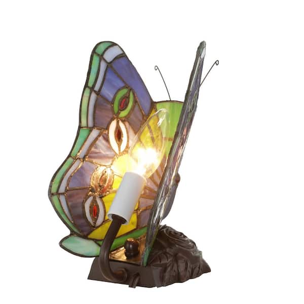 10 in. Butterfly Green Accent Lamp