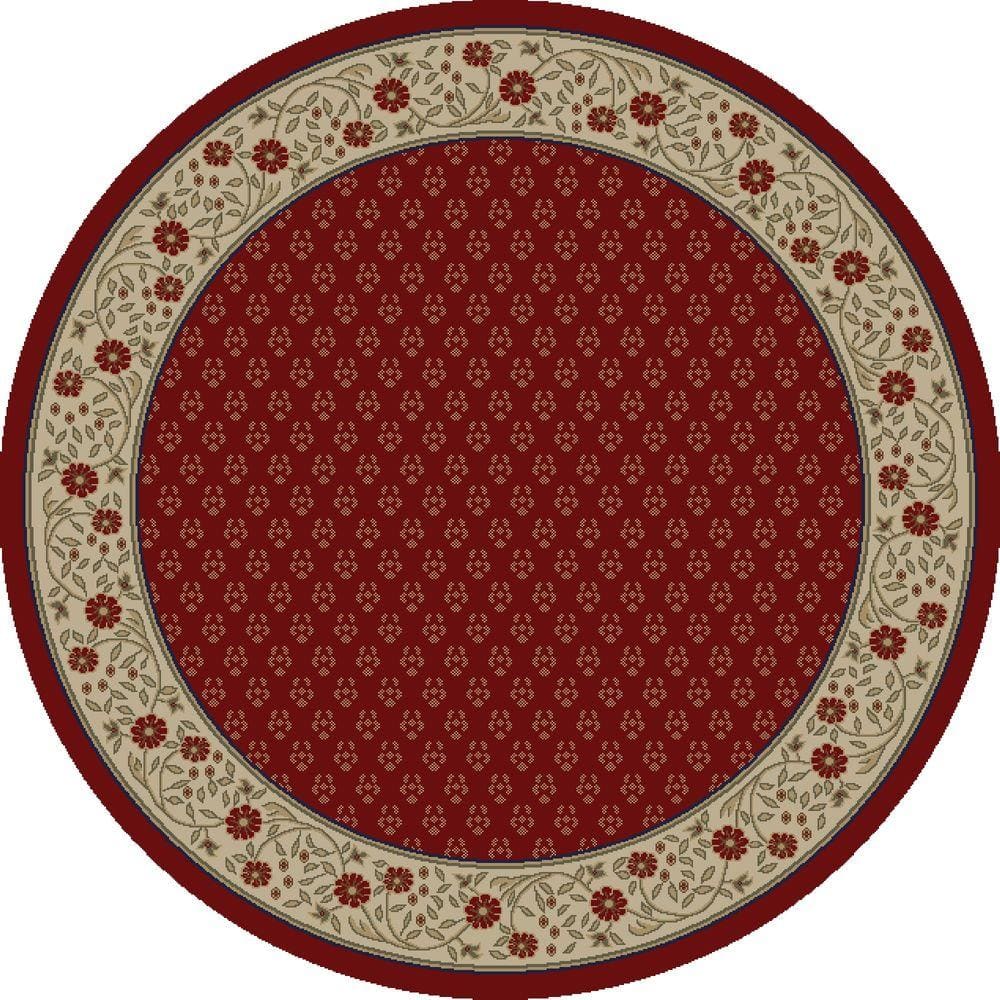 Jewel Harmony Red 5 ft. Round Area Rug price history on PriceWatchPro