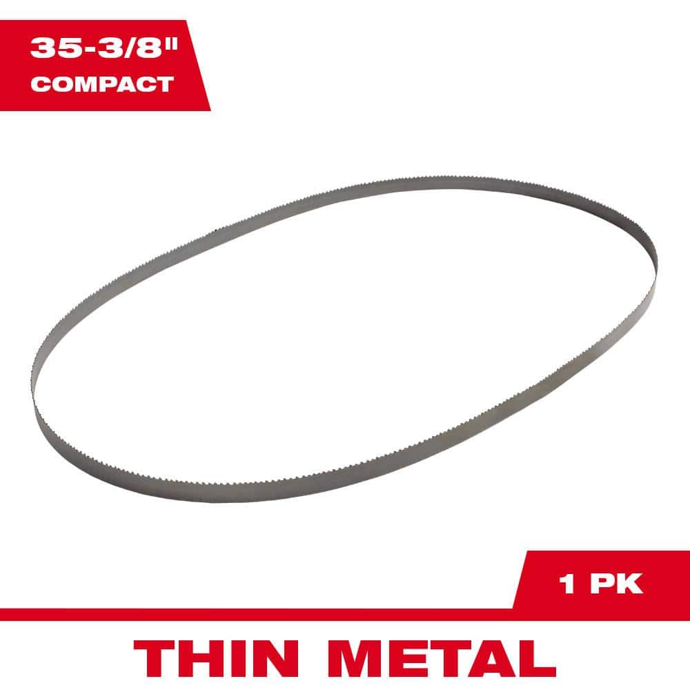 Milwaukee 35-3/8 in. 24 TPI Compact Bi-Metal Band Saw Blade For M18 FUEL/Corded  Compact Bandsaw 48-39-0538 The Home Depot