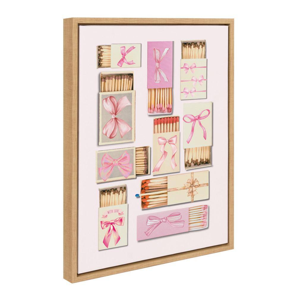 Sylvie Retro Matchboxes Bows by Honey Island Studio Natural Framed Art Print 18 in. x 24 in. price history on PriceWatchPro