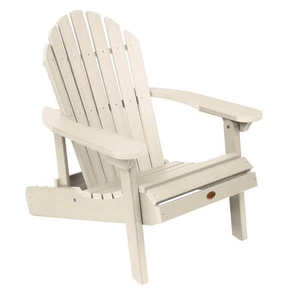 Highwood Hamilton Whitewash Folding and Reclining Plastic Adirondack Chair