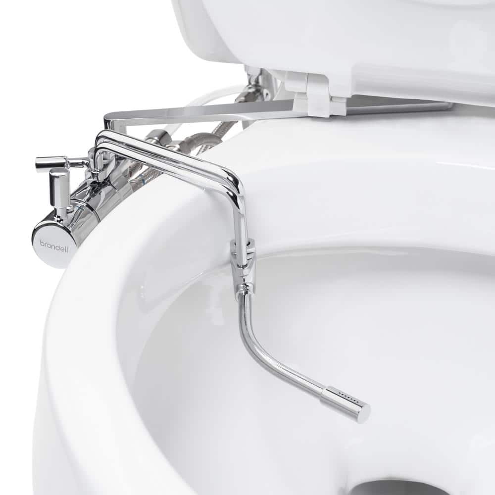 Side-Mounted Chrome Adjustable Spray Bidet with Dual Temperature