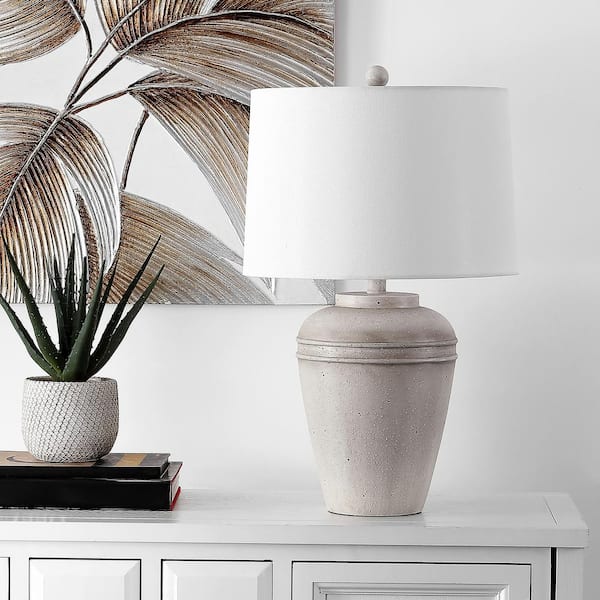 Demlin 24 in. Grey Table Lamp