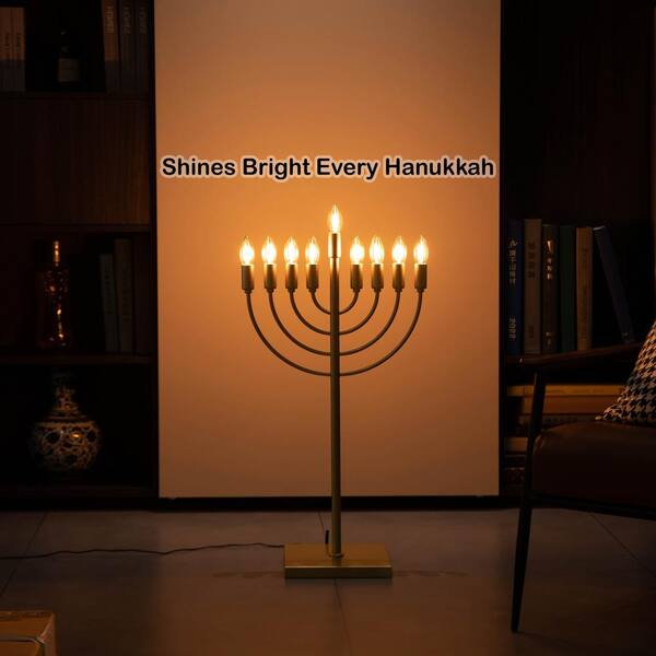 Rite Lite Aluminum Menorah - Modern Hanukkah Candle Menorah Elegant