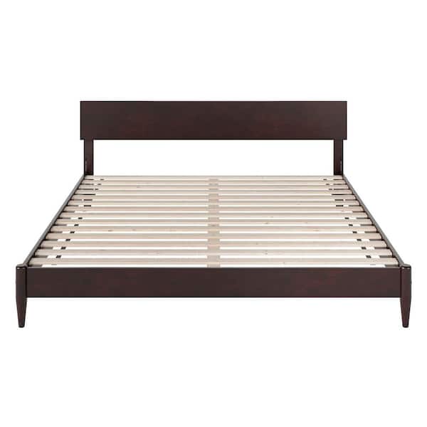 AFI Aria Walnut Brown Solid Wood Frame King Modern Low