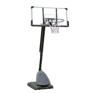 Black Outdoor Basketball Hoop 44 in. Backboard Portable Basketball Goal System with Stable Base and Wheels