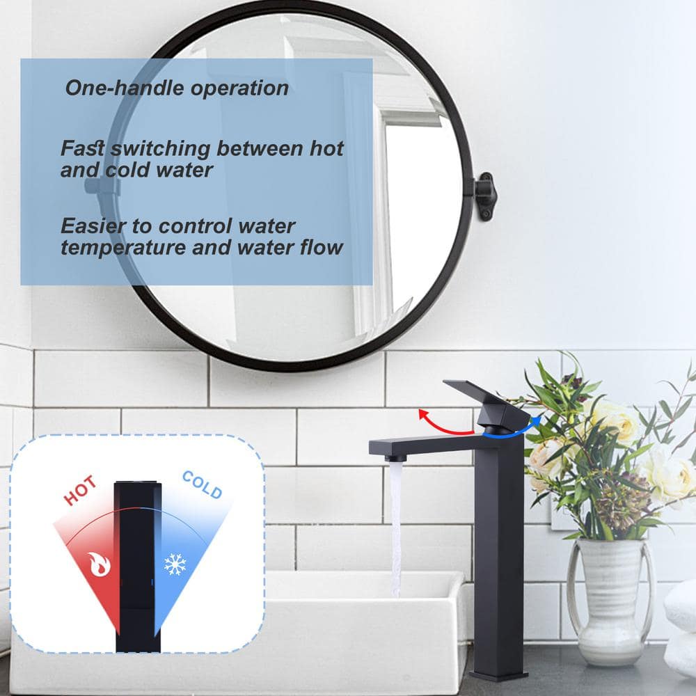 Oil Rubbed Bronze Single Handle Tall Bathroom Faucet
