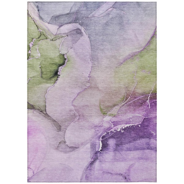 Addison Rugs Chantille ACN521 Purple 8 ft. x 10 ft. Machine Washable Indoor/Outdoor Geometric Area Rug