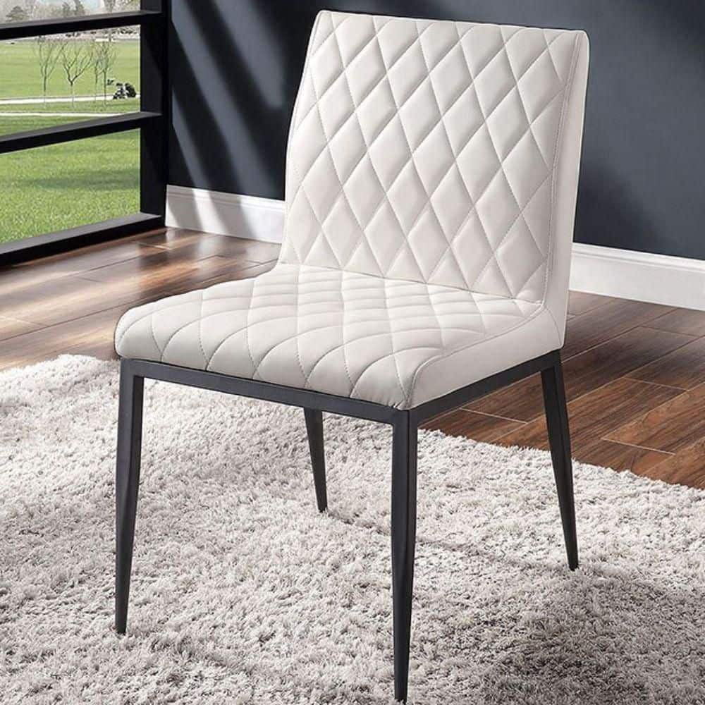 Marcella Black/Ivory Leatherette Side Chair (Set of 2) price history on PriceWatchPro