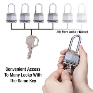 Commercial Outdoor Padlock Keyed the Same, 1-3/4 in. Wide, 1-1/2 in. Shackle