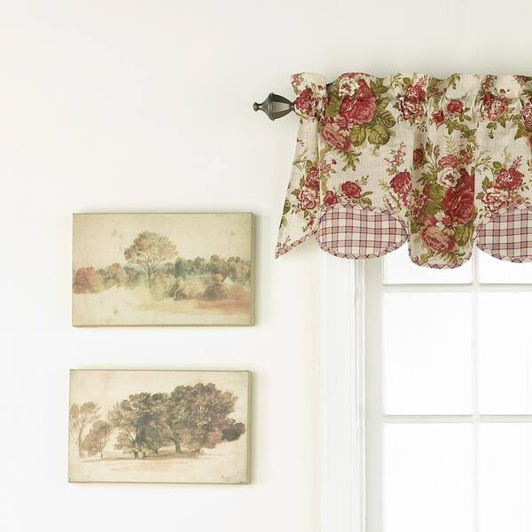 Waverly Norfolk Window Valance In Tea Stain 60 W X 16 L 14775060x016tsn The Home Depot Waverly Norfolk Window Valance In Tea, Waverly Curtains And Valances