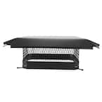 15 in. x 15 in. California Oregon Bolt-On Single Flue Chimney Cap in Black Galvanized Steel